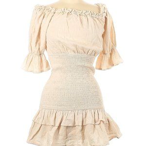 Petal and Pup Cotton Ivory Off-shoulder Ruffle Dress Size 4